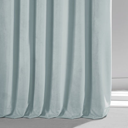 Exclusive Fabrics Signature Plush Velvet Hotel Blackout Curtains (1 Panel) - Luxury Soft Drapery for Light Control & Elegance