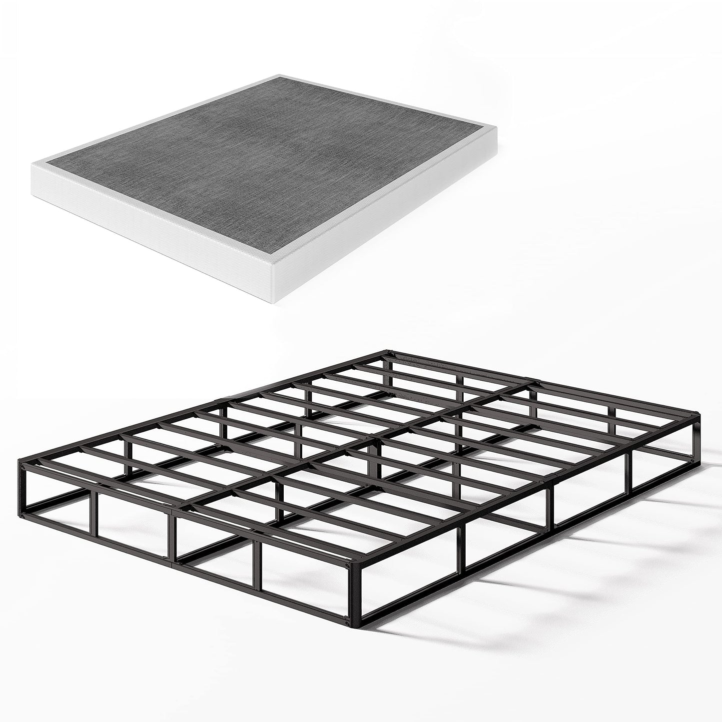 Ressort métallique à faible encombrement de 5 pouces, structure robuste avec revêtement gris.