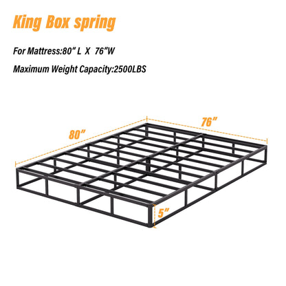 Ressort métallique à faible encombrement de 5 pouces, structure robuste avec revêtement gris.