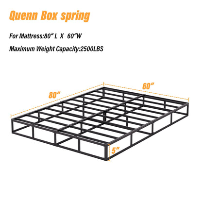 Ressort métallique à faible encombrement de 5 pouces, structure robuste avec revêtement gris.