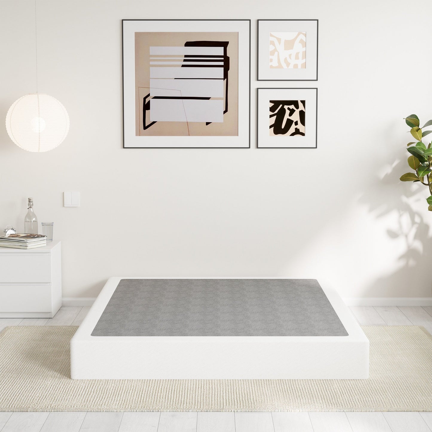 Ressort métallique à faible encombrement de 5 pouces, structure robuste avec revêtement gris.