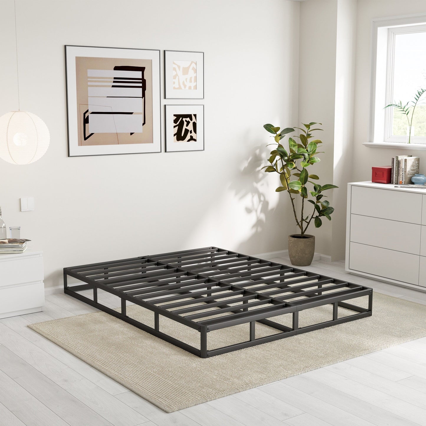 Ressort métallique à faible encombrement de 5 pouces, structure robuste avec revêtement gris.