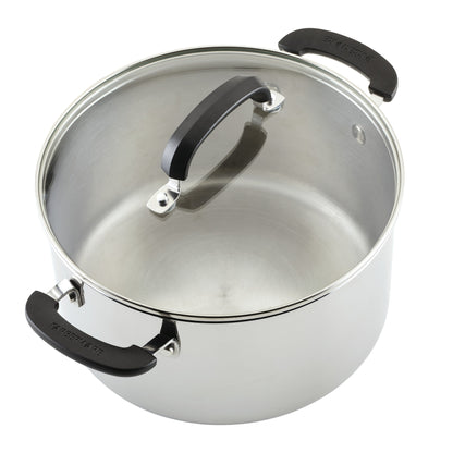 Ensemble de casseroles et poêles en acier inoxydable Brilliance de Farberware, 10 pièces