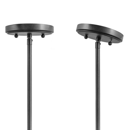 Suspension à 3 lumières style industriel et champêtre, forme de dôme, en métal, pour îlot de cuisine, finition bronze huilé.