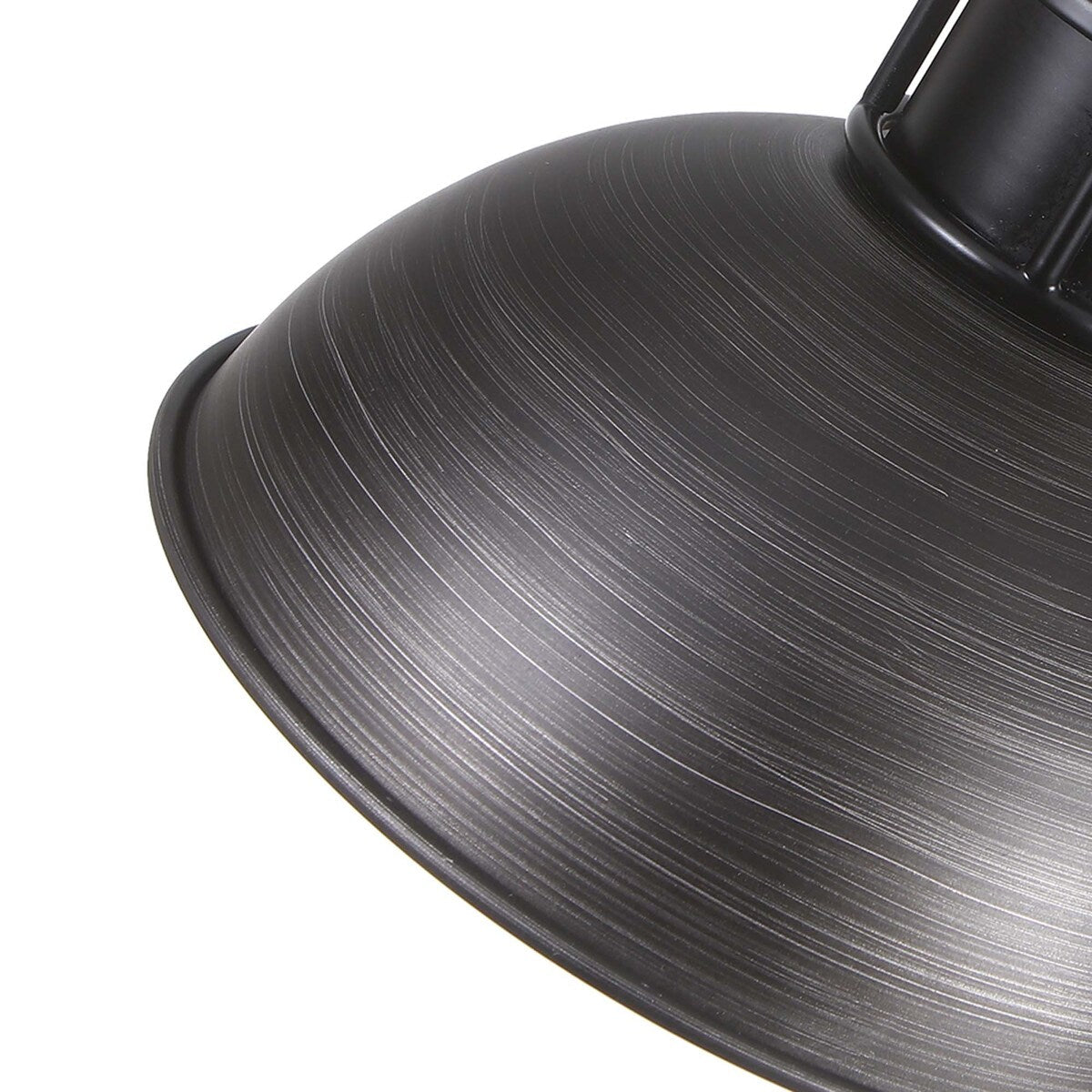 Suspension à 3 lumières style industriel et champêtre, forme de dôme, en métal, pour îlot de cuisine, finition bronze huilé.