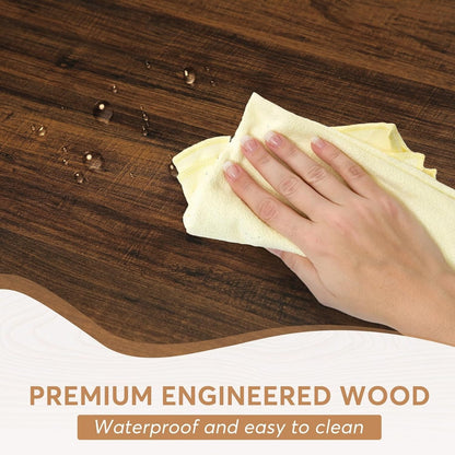 Table de salle à manger de style farmhouse pour 6 personnes, table de cuisine rectangulaire en bois de 70,8 pouces