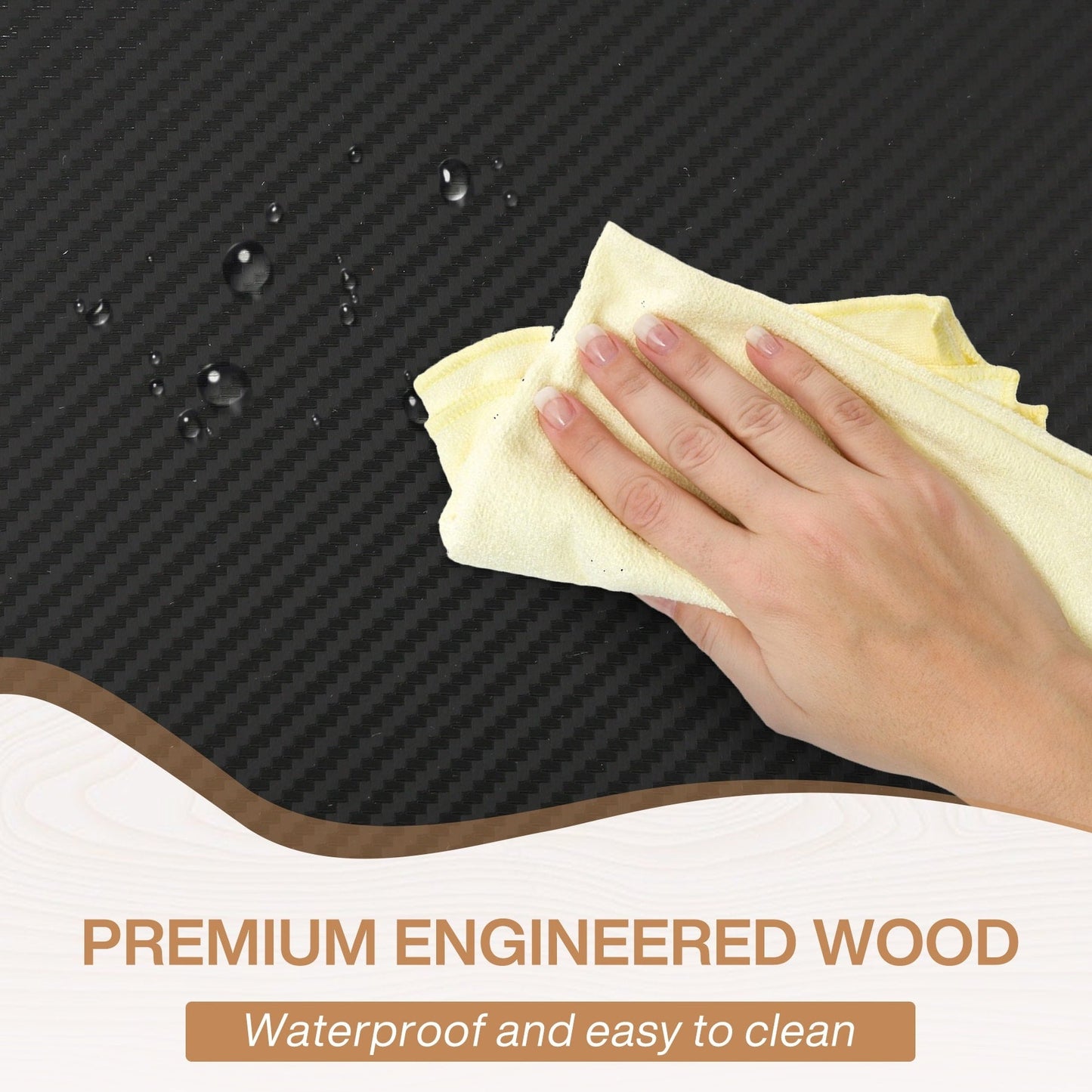 Table de salle à manger de style farmhouse pour 6 personnes, table de cuisine rectangulaire en bois de 70,8 pouces