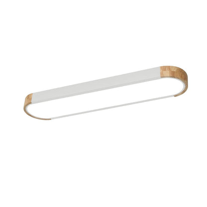 Éclairage encastré LED ovale allongé en bois style farmhouse, à intensité variable - 37 3000k/6000k