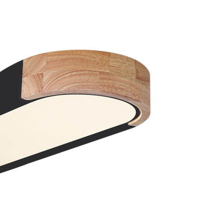 Éclairage encastré LED ovale allongé en bois style farmhouse, à intensité variable - 37 3000k/6000k