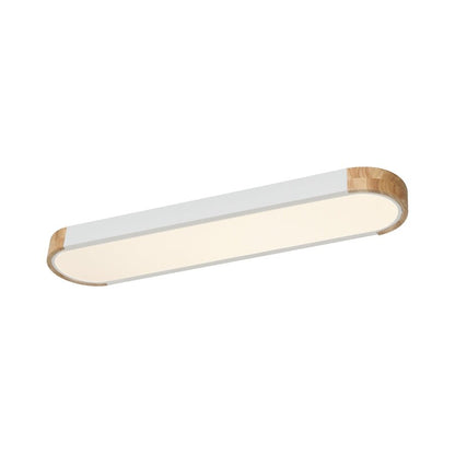 Éclairage encastré LED ovale allongé en bois style farmhouse, à intensité variable - 37 3000k/6000k
