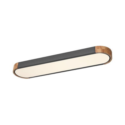 Éclairage encastré LED ovale allongé en bois style farmhouse, à intensité variable - 37 3000k/6000k