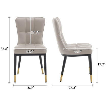 Lot de 2/4 chaises de salle à manger recouvertes de simili cuir