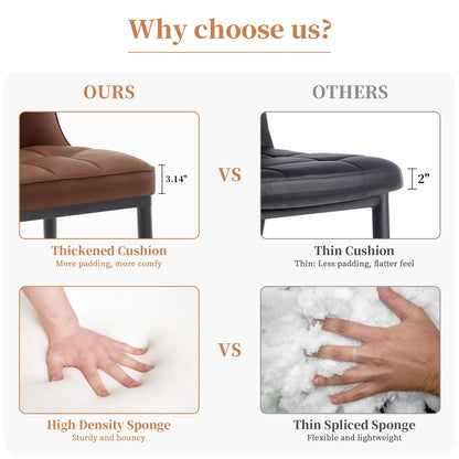 Lot de 2/4 chaises de salle à manger recouvertes de simili cuir