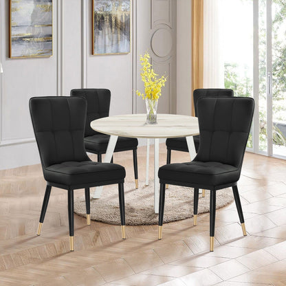 Lot de 2/4 chaises de salle à manger recouvertes de simili cuir