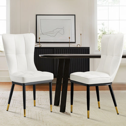 Lot de 2/4 chaises de salle à manger recouvertes de simili cuir