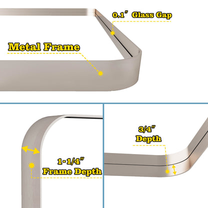 Framed Wall Mounted Bathroom Vanity Mirror