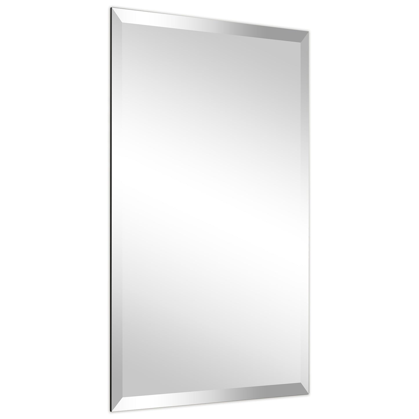 Frameless Beveled Prism Wall Mirror-Square/Rectangluar - Clear