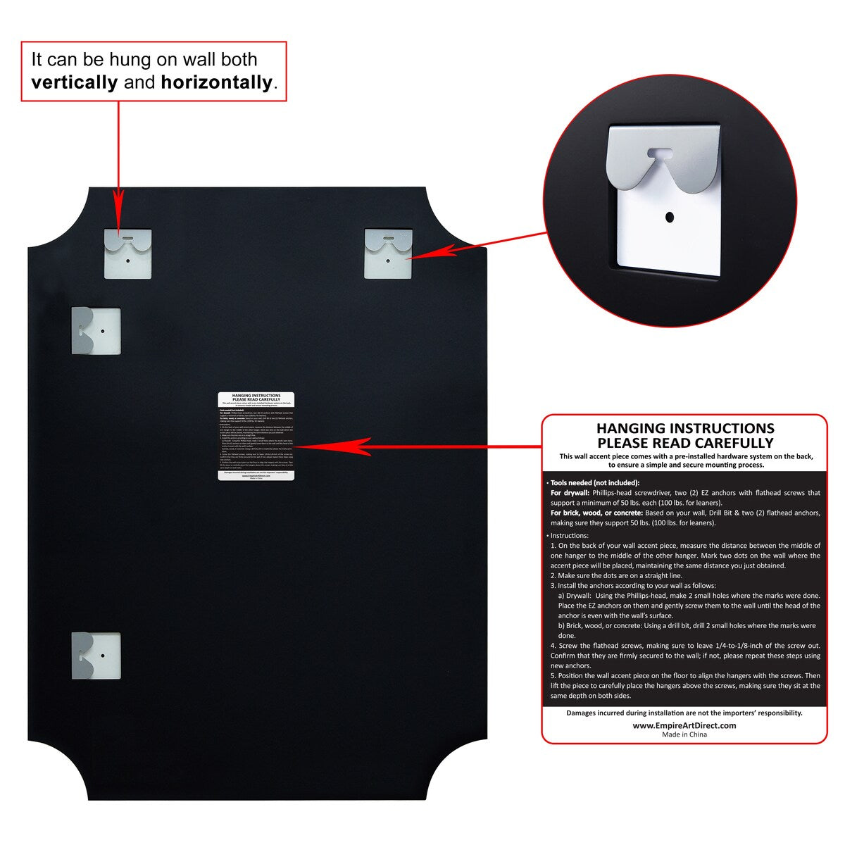 Miroir mural rectangulaire sans cadre, à bords évasés et biseautés, pour salle de bain, meuble-lavabo, chambre à coucher, avec un biseau sur le bord - Transparent