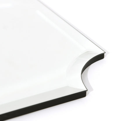 Miroir mural rectangulaire sans cadre, à bords évasés et biseautés, pour salle de bain, meuble-lavabo, chambre à coucher, avec un biseau sur le bord - Transparent