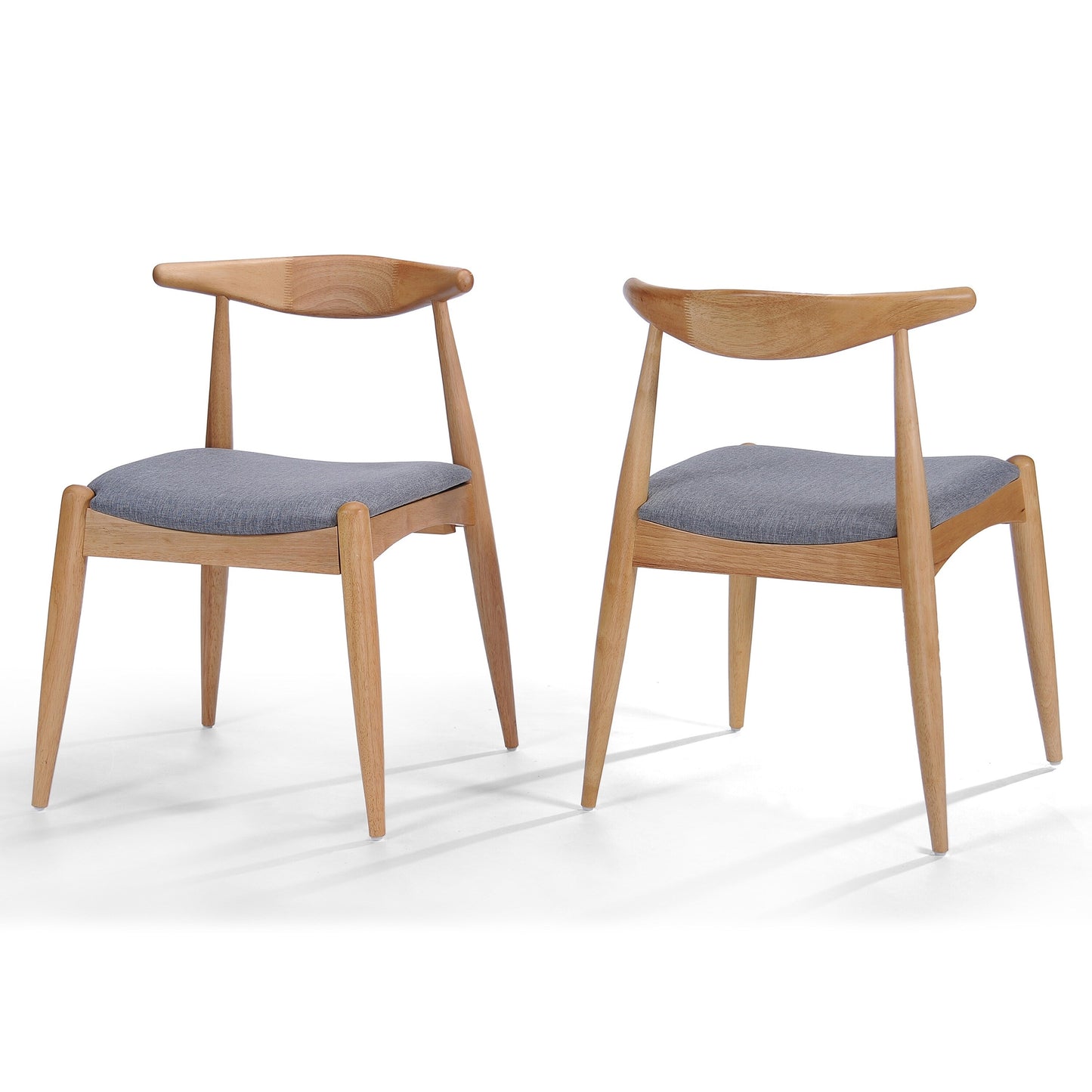 Chaises de salle à manger Francie, style moderne du milieu du siècle (lot de 2) par Christopher Knight Home - 52,1 cm L x 51,4 cm l x 75,2 cm h