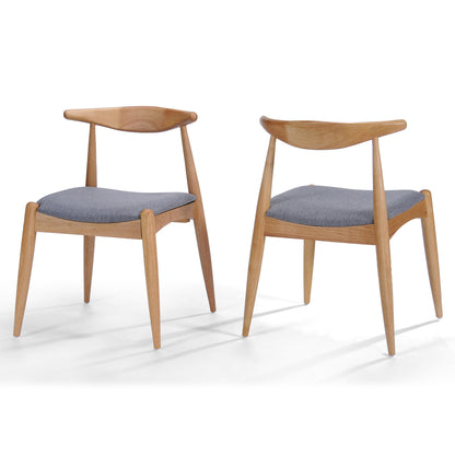 Chaises de salle à manger Francie, style moderne du milieu du siècle (lot de 2) par Christopher Knight Home - 52,1 cm L x 51,4 cm l x 75,2 cm h