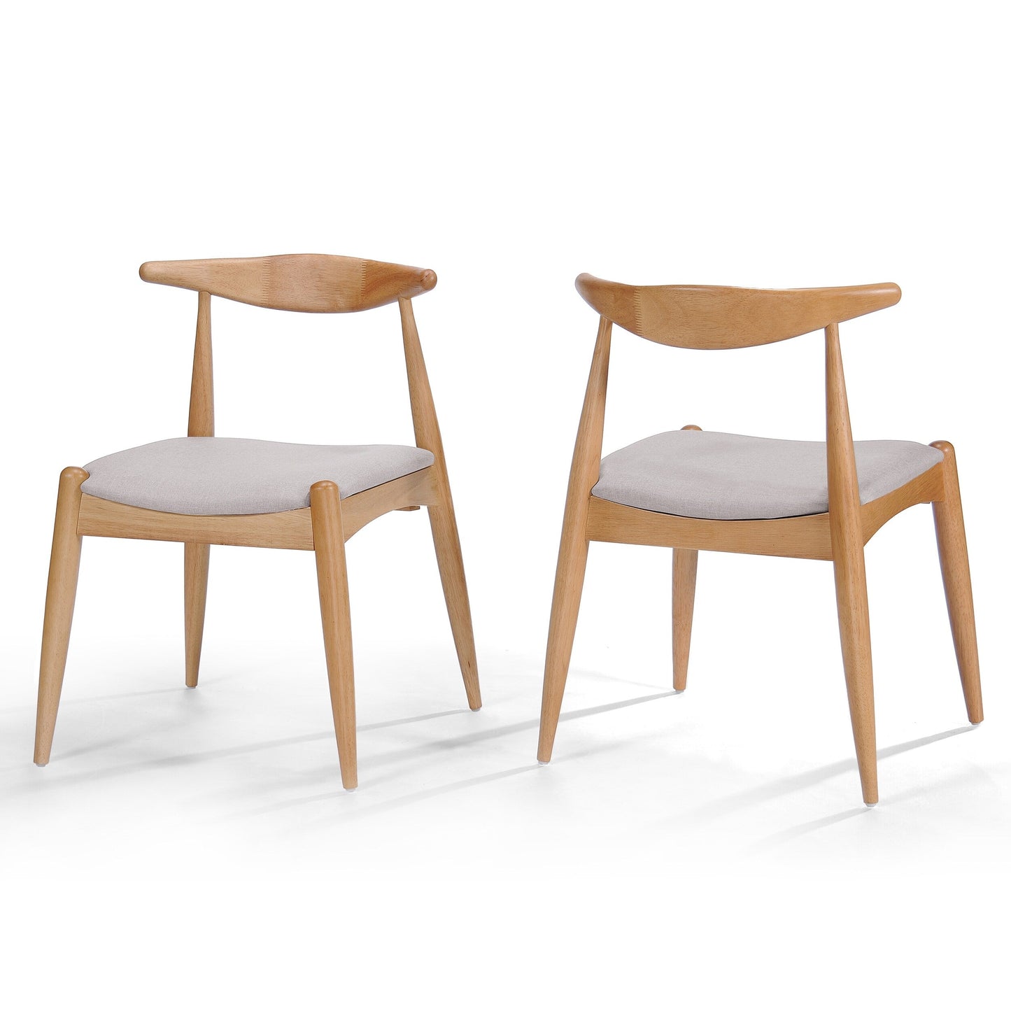 Chaises de salle à manger Francie, style moderne du milieu du siècle (lot de 2) par Christopher Knight Home - 52,1 cm L x 51,4 cm l x 75,2 cm h