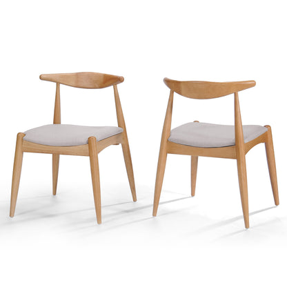 Chaises de salle à manger Francie, style moderne du milieu du siècle (lot de 2) par Christopher Knight Home - 52,1 cm L x 51,4 cm l x 75,2 cm h