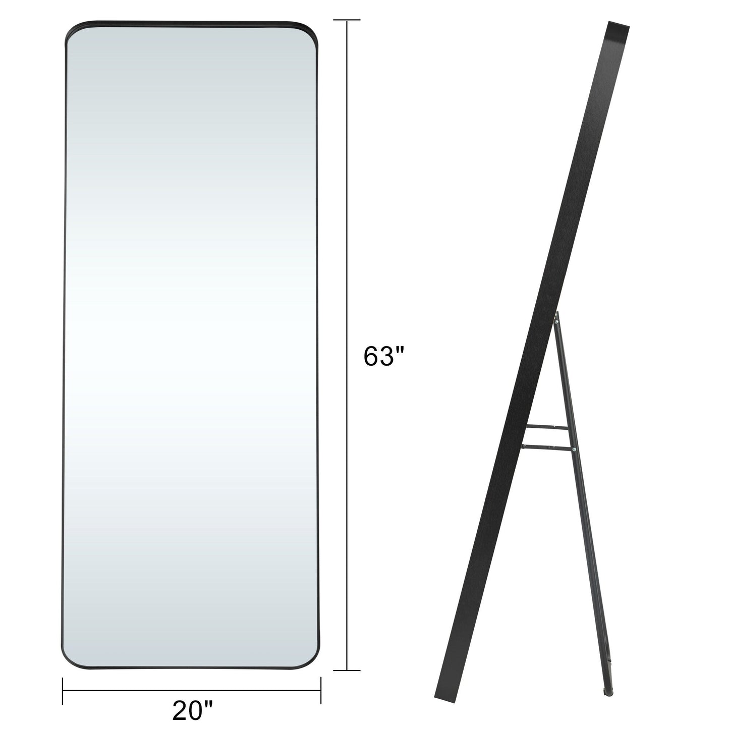 Grand miroir mural, miroir pleine longueur, miroir pour voir tout le corps.