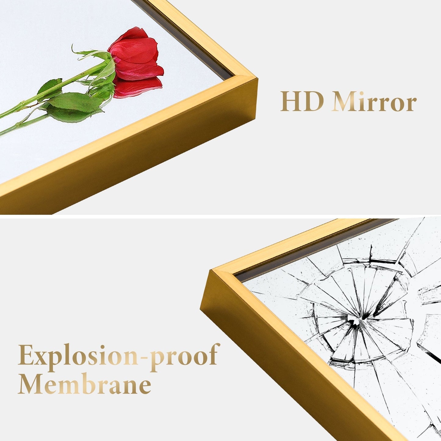 Grand miroir mural, miroir pleine longueur, miroir pour voir tout le corps.