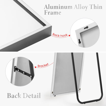 Grand miroir mural, miroir pleine longueur, miroir pour voir tout le corps.