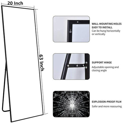 Large Standing Full Length Mirror Wall Decor for Hanging