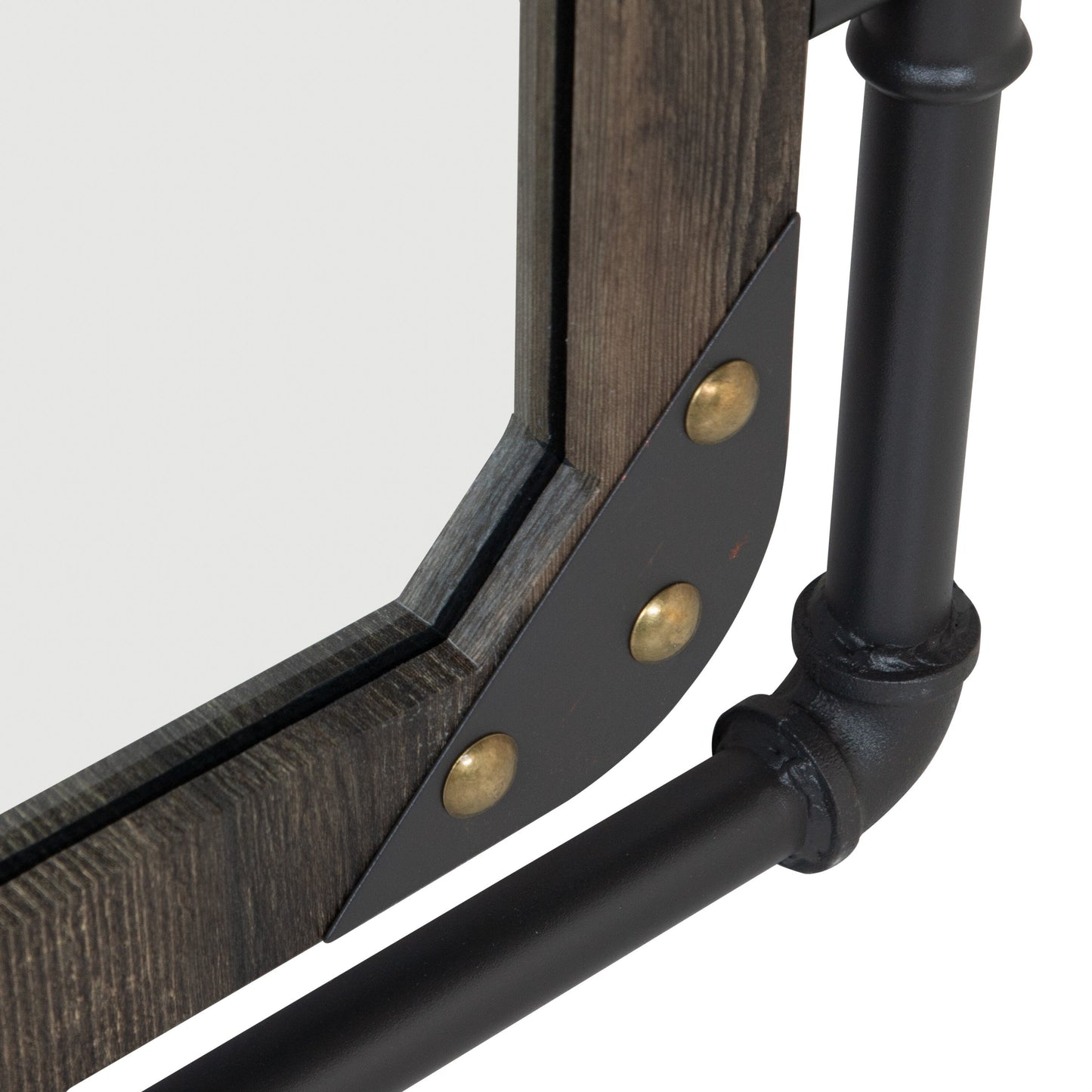 Miroir mural métallique flottant Revo Industrial de 78 cm (31 pouces) de Furniture of America