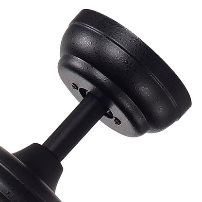 Ventilateur de plafond Garlow à 5 pales, noir mat, avec éclairage et lustre à coupelles en forme de fleur de cristal (avec télécommande) - Diamètre de 52 pouces