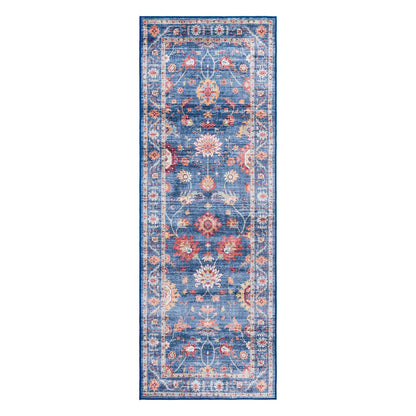 Gertmenian Crystal Print Washable Digital Printed Flat Pile Polyester Slip Resistant Area Rug Collection
