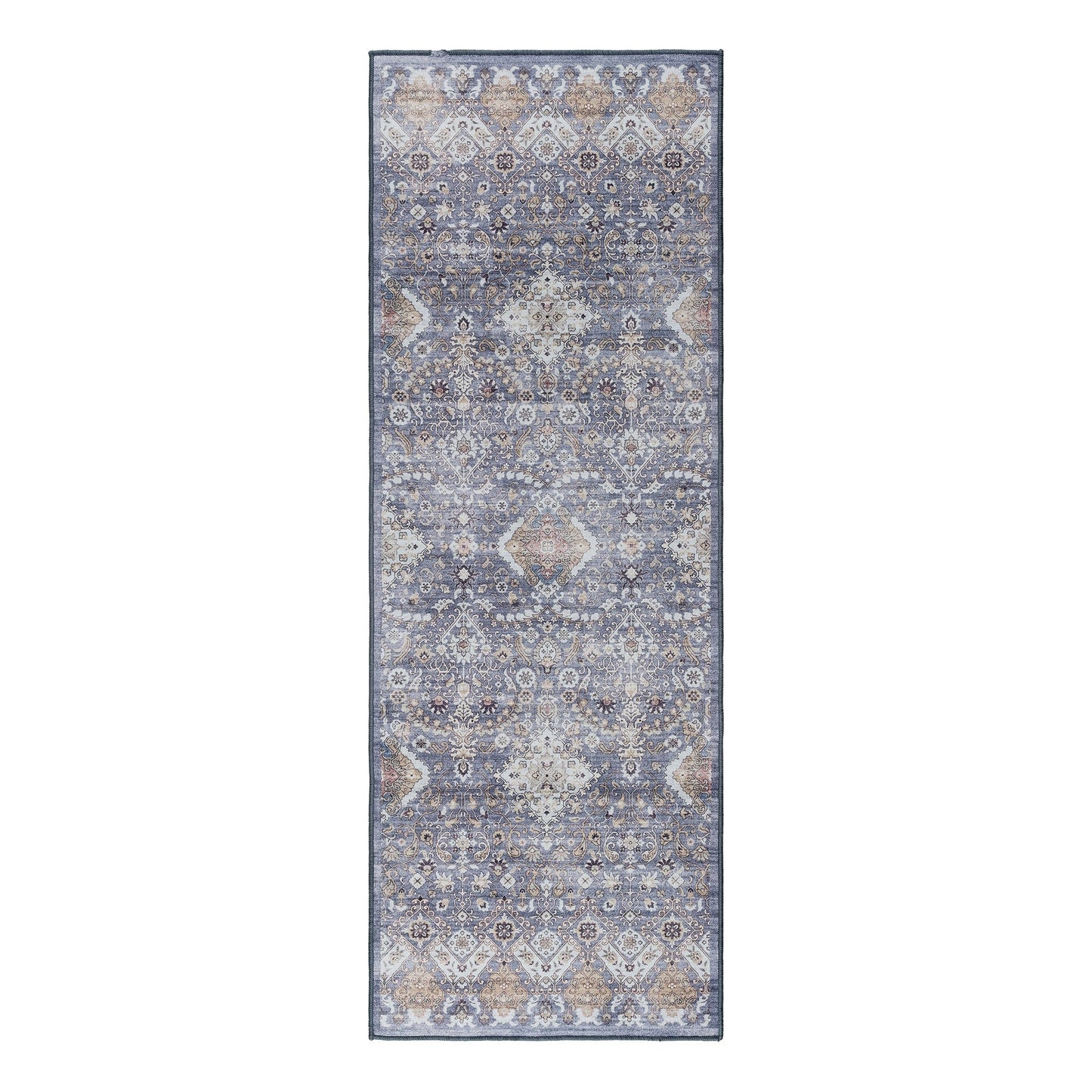 Gertmenian Crystal Print Washable Digital Printed Flat Pile Polyester Slip Resistant Area Rug Collection