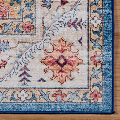 Gertmenian Crystal Print Washable Digital Printed Flat Pile Polyester Slip Resistant Area Rug Collection