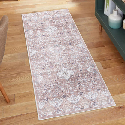 Gertmenian Crystal Print Washable Digital Printed Flat Pile Polyester Slip Resistant Area Rug Collection
