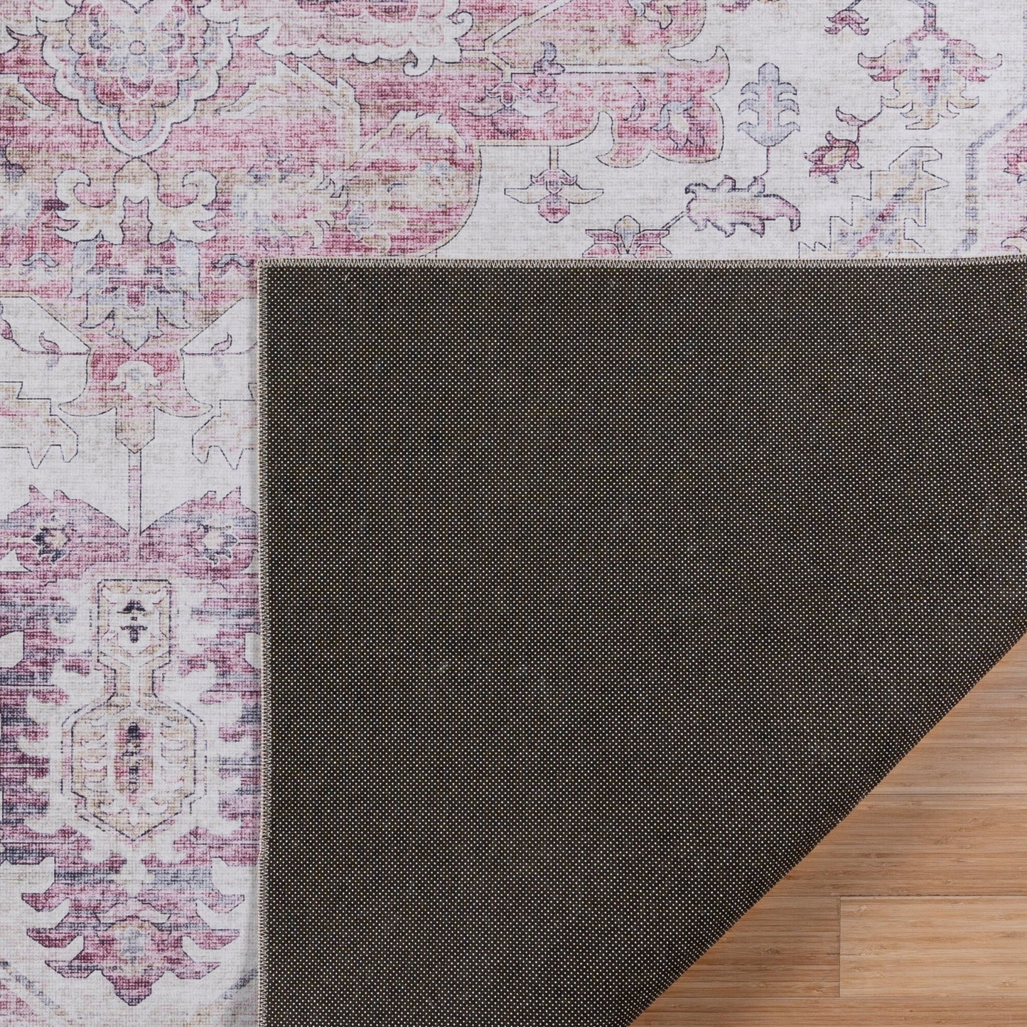 Gertmenian Crystal Print Washable Digital Printed Flat Pile Polyester Slip Resistant Area Rug Collection