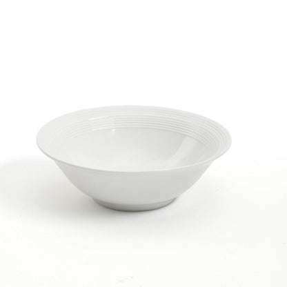 Service de table en céramique Gibson Home Embossed Buffet, 16 pièces, blanc