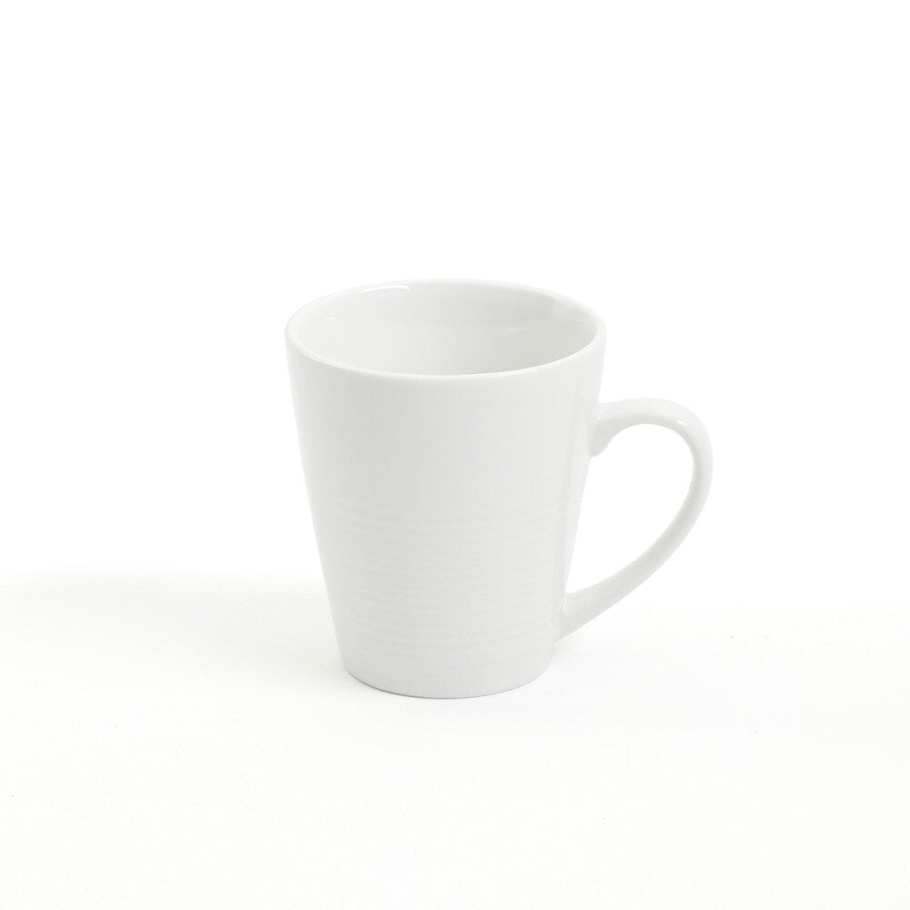 Service de table en céramique Gibson Home Embossed Buffet, 16 pièces, blanc