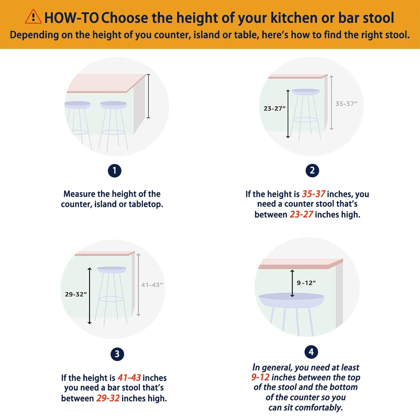 Glitzhome Lot de 2 ou 4 tabourets de bar pivotants en bois, hauteur comptoir et bar, style moderne