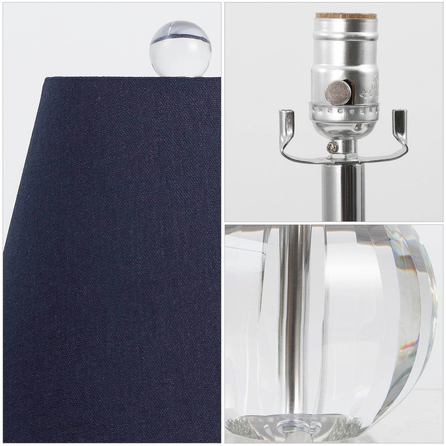 Lampe de table LED Goddard à boule de cristal/métal de 16 pouces, par JONATHAN Y