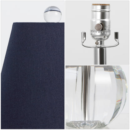 Lampe de table LED Goddard à boule de cristal/métal de 16 pouces, par JONATHAN Y