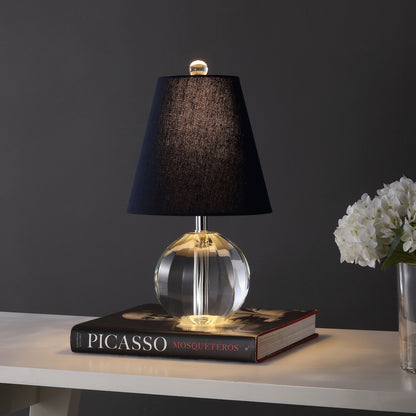 Lampe de table LED Goddard à boule de cristal/métal de 16 pouces, par JONATHAN Y