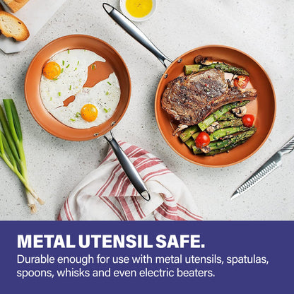 Ensemble de 20 pièces de batterie de cuisine et de matériel de pâtisserie Gotham Steel Pro en acier anodisé dur.