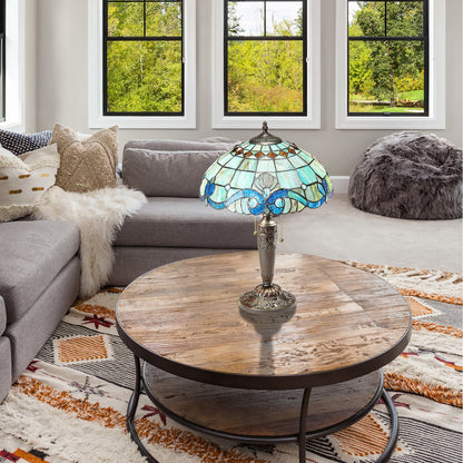 Gracewood Hollow Asdreni Lampe Tiffany en verre dépoli de 50,8 cm - 35,5 L x 35,5 l x 51,5 H (cm)