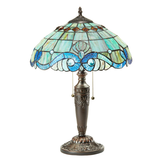 Gracewood Hollow Asdreni Lampe Tiffany en verre dépoli de 50,8 cm - 35,5 L x 35,5 l x 51,5 H (cm)