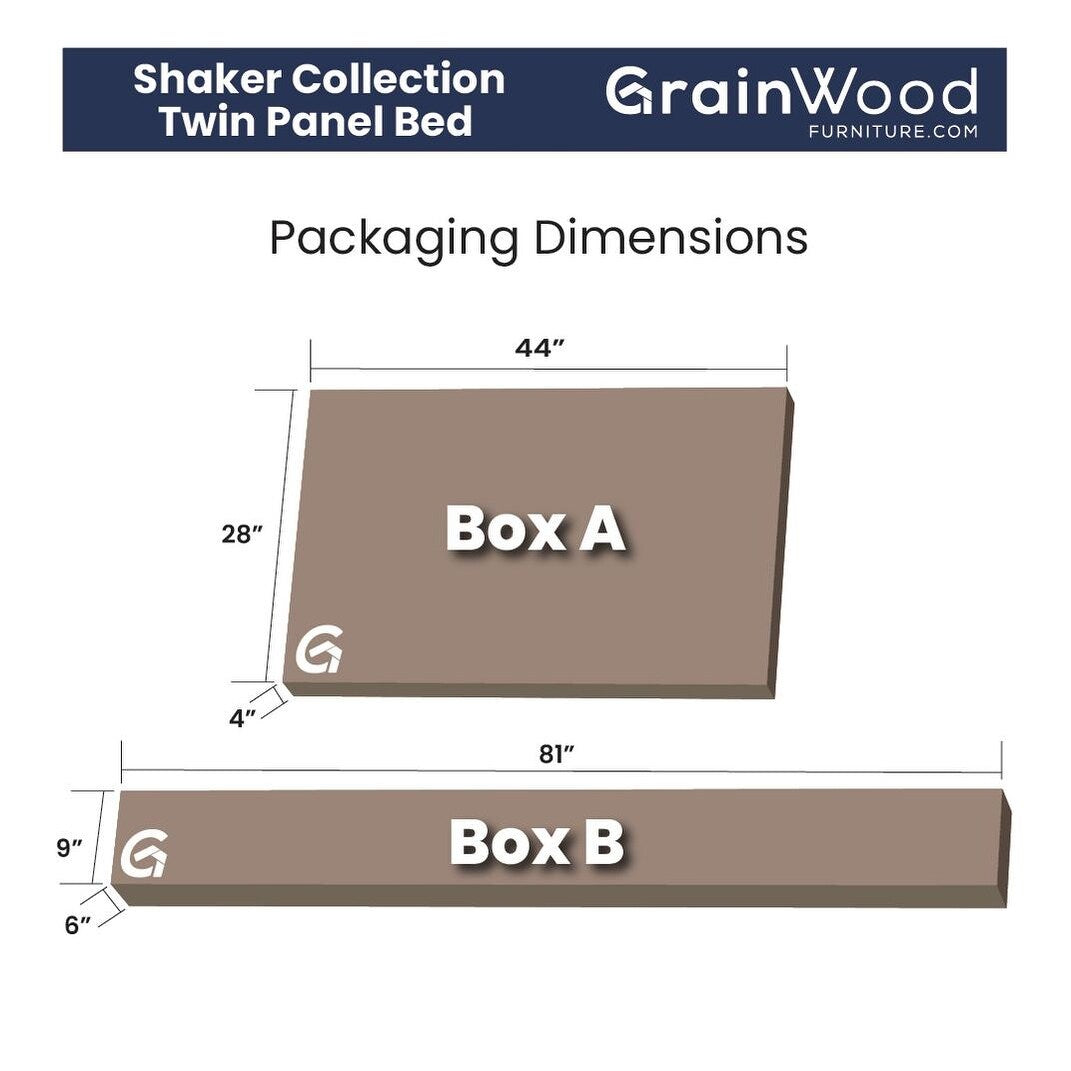 Lit-plateforme à panneaux en bois massif de style Shaker de Grain Wood Furniture