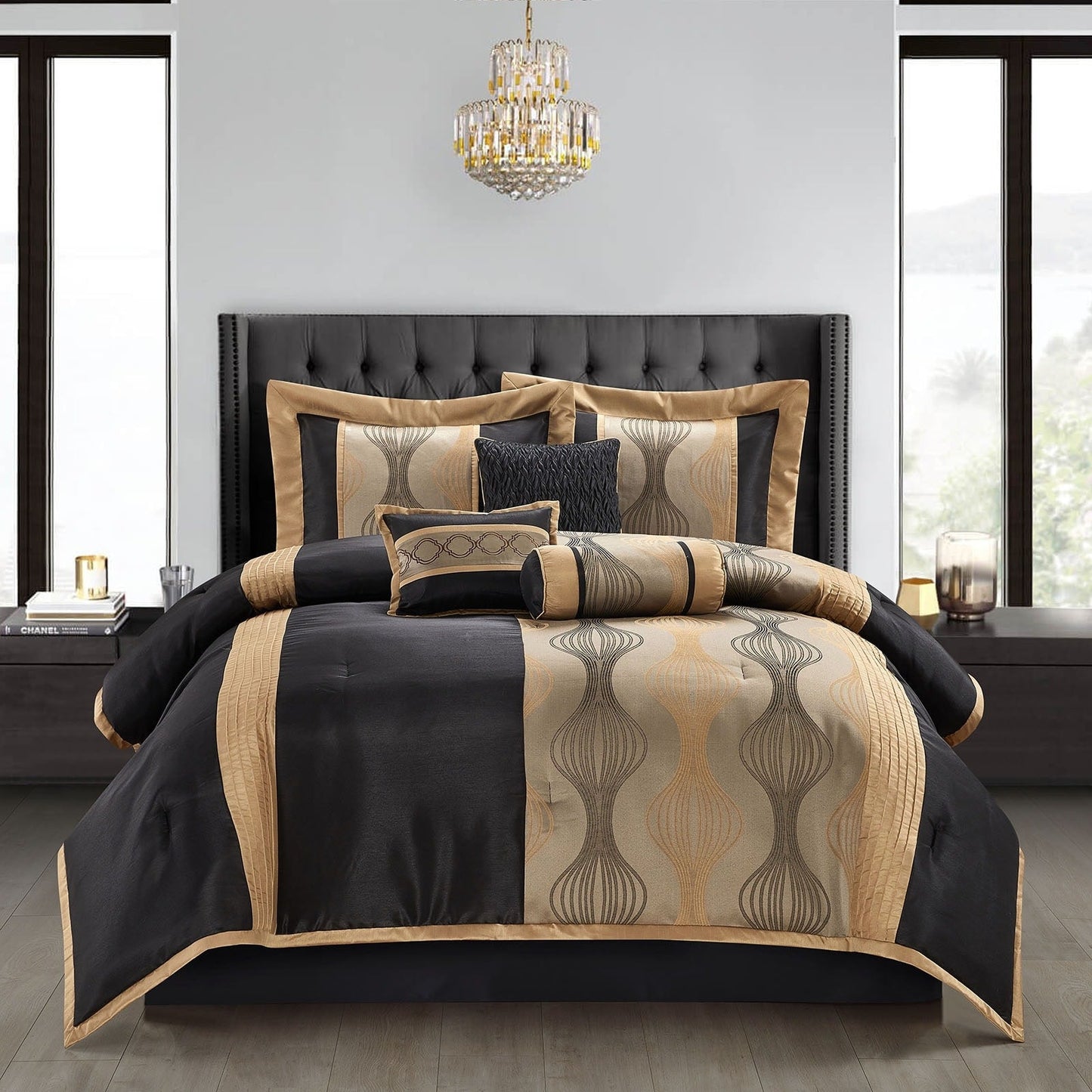 Nanshing Daniella 7-Piece Modern Geometric Comforter Set