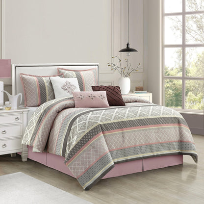 Nanshing Jensen 7 Piece Jacquard Geometric Comforter Set